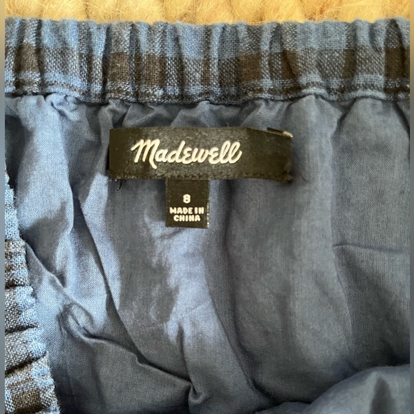 Madewell Plaid Linen Mini Dress - Picture 3 of 5